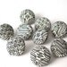 Fabric covered button push pins/ black and cream