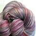 Handspun Yarn Thick and Thin Single Blue faced Leicester and Tussah Silk 'Deep Sea Jellyfish'