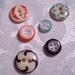 Antique, Vintage China Stencil and Ringer Buttons - - 6 in lot - ( Set C-5 )