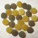 RED HOT SALE - Vintage Plastic Retro Lemon Yellow and Olive Green - 25 in lot - Fat and Chunky - Shanks