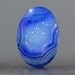 Oval Stone Druzy Geode Cabochon - Ring and Jewellry Designing - Blue, Banded Agate - Small, 26mm (2263)