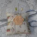 Pincushion Country Cottage Chic Fancy Pins Vintage Lace