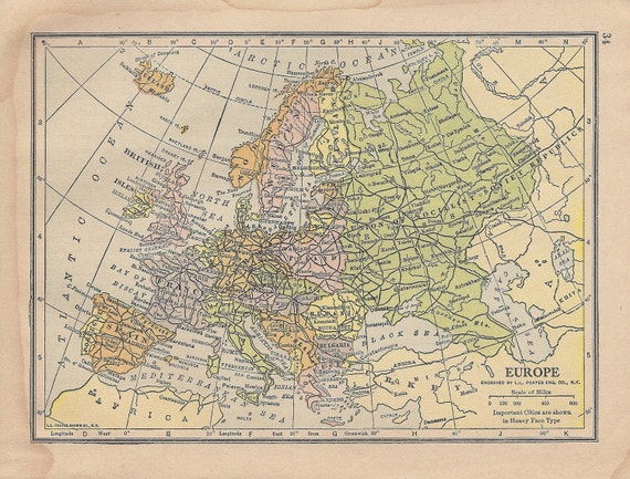 1934 Map Europe