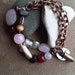 Pink Wood and Copper Half and Half Bracelet