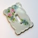 Vintage Porcelain Switchplate Cover with Handpainted Roses No. 1