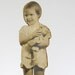 Vintage Photo on Wood Darling Little Girl Doll Die Cut Antique Photograph