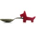 Red Bakelite Baby Spoon Scottie Dog Handle Scottish Terrier
