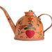 Boho Folk Art Oil Can Eagle Rustic Vintage Primitive Teapot Style Rustic Gypsy Caravan Handpainted Pennsylvania Dutch Primitive Folk Style
