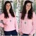 SALE vintage bubble gum pink pointelle sweater