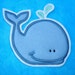 Applique patch - whale