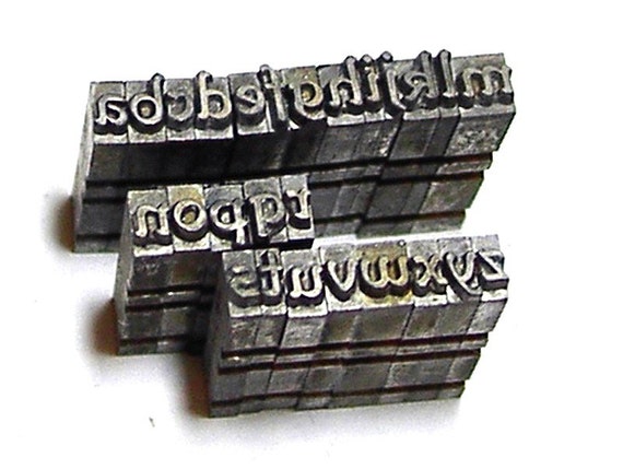 Set of Metal Letters Great for Polymer Clay Stamps a to z