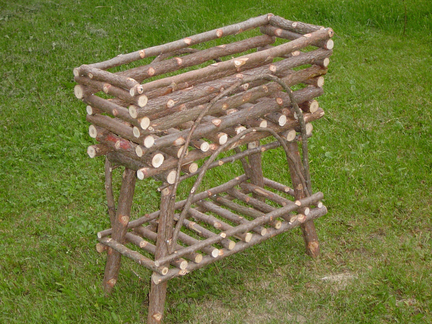 Rustic Cedar Plant Stand Maine Handcrafted. Built for