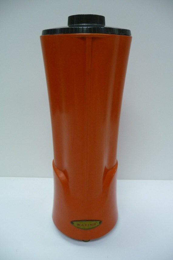 Vintage WARING DRINK MIXER DM4 retro orange red blender Belly