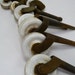 Ten antique casters Porcelain wheels Restoration supplies furniture
