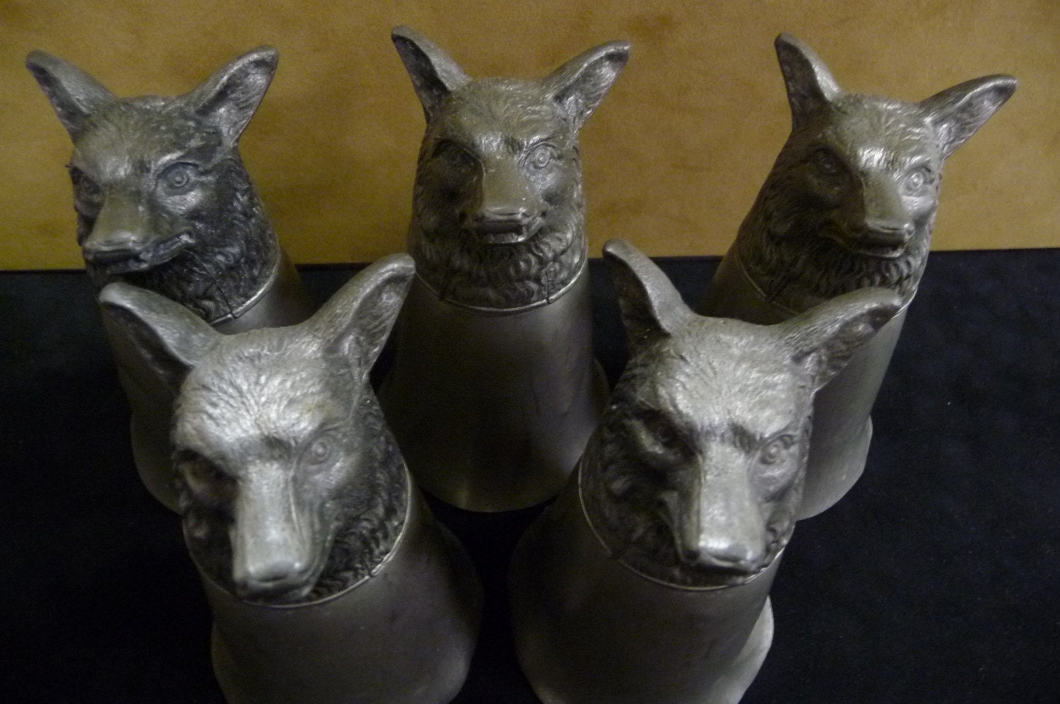 pewter fox figurine