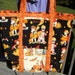 Halloween Quilted Market Tote Retro Print
