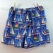 Blue water sailboat pajama shorts boxers LARGE