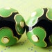 Vintage Earrings Enamel Flower Button Pierced