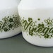 Vintage Milk Glass Cruets Gemco Crazy Daisy Oil Vinegar Bottles