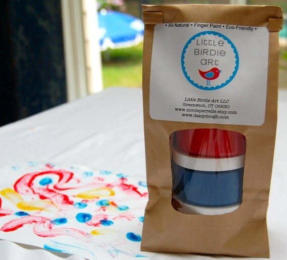 HOMEMADE ALL NATURAL FINGER PAINT RED BLUE by NicolePerrelle