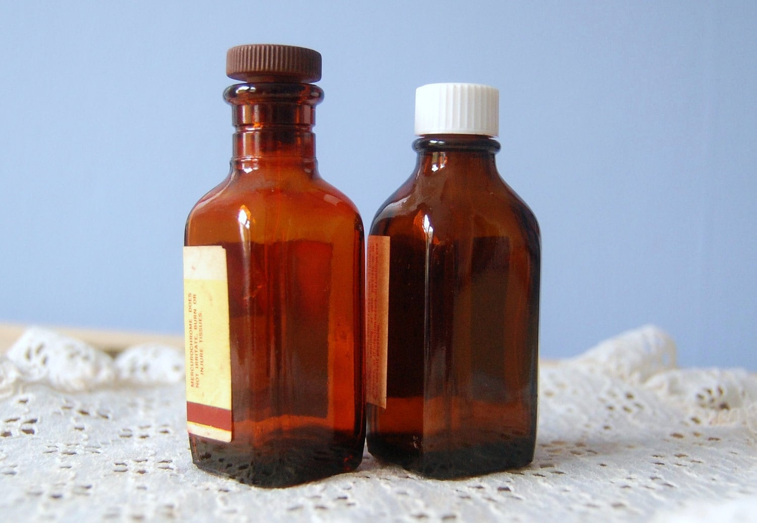 Amber Medicine Bottles Mid Century Vintage Instant Collection