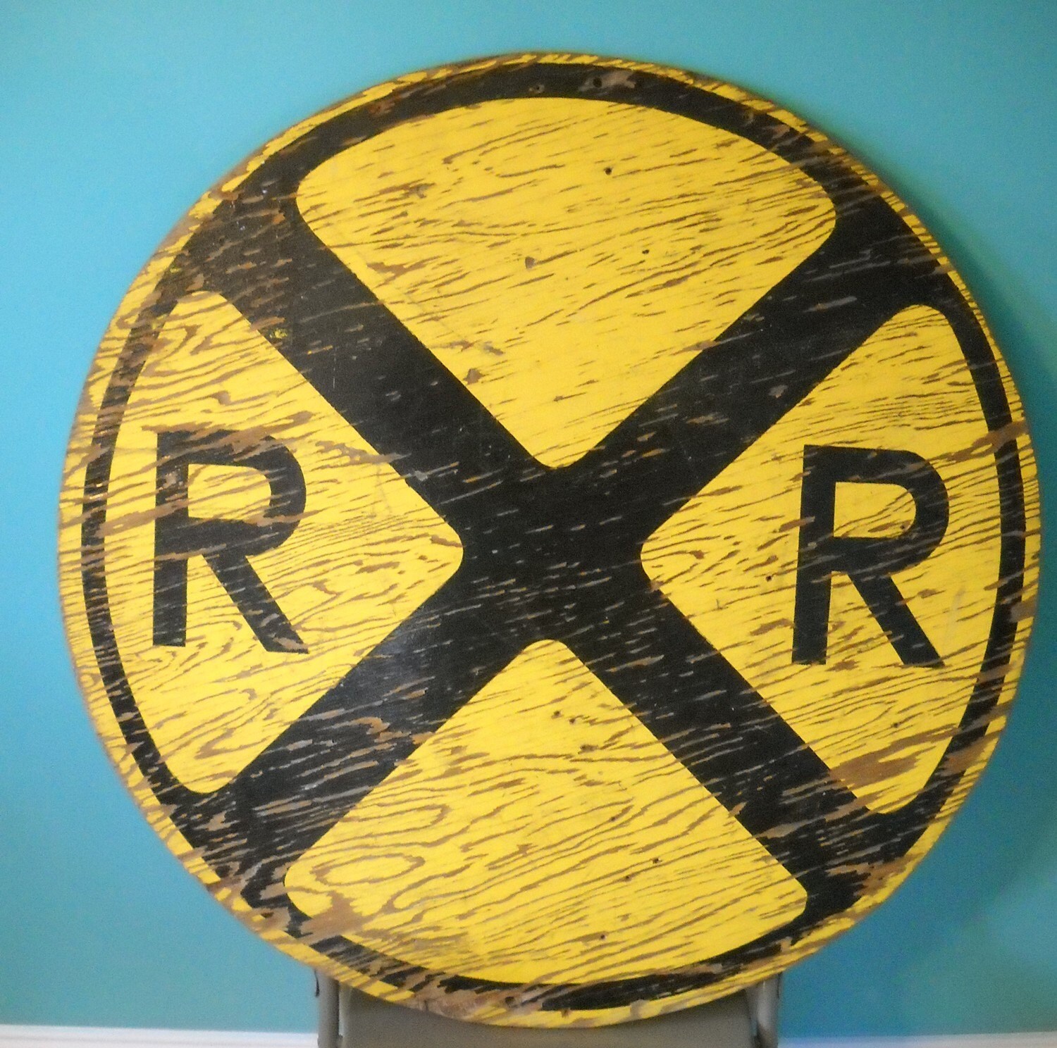 Genuine Vintage RailRoad Crossing Sign