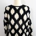 SALE Diamonds and Pearls Black Crocheted Sweater