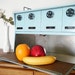 Ocean Blue Bread Box - Vintage, Country Rustic, Primitive Upcycled Table top kitchen decor or shabby chic desk accessory