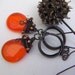 Spring Tangerine Copper Wrap Earrings
