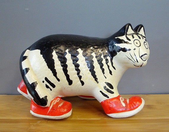 B. Kliban Cat. Vintage Sneaker Kitty Bank.