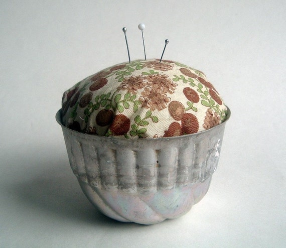 Pin Cushion from Vintage Mini Mold Upcycled