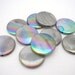 Gray Mother Of Pearl Coin Beads 18mm AB Finish - 10 pcs