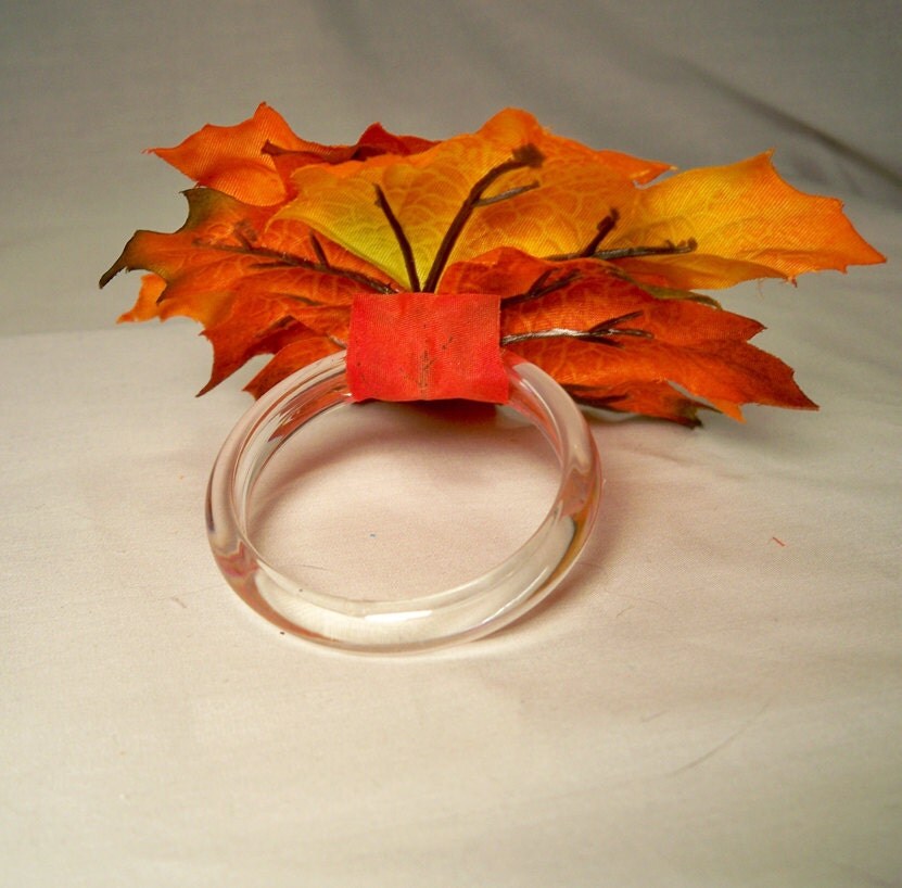Autumn Leaves Napkin Rings Wedding Reception Home Decor