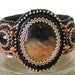 Embroidered brown bracelet beaded - Sunset in the desert - FREE SHIPPING