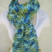 Cozy Fleece Scarf in Open Water (Blue, Green) FREE SHIPPING Plus 10% OFF
