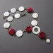 gold red and white 60s discs - the farrah necklace
