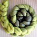 BFL/Silk Combed Top 4 Oz. Charcoal Seaweed Gradient