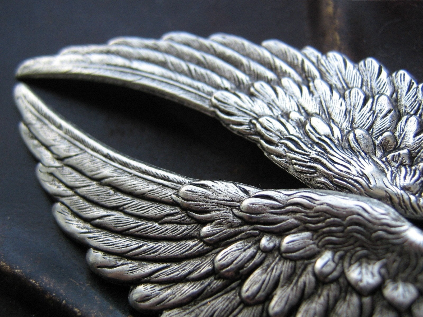 Brass Angel Wing Earrings - Aranwens Gothic Jewelry