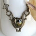 FREE SHIPPING o The Chelsea Affinity Swarovski and Aged Brass Necklace - Rainbow - Fantasy - Nautical - Bridal - Dragon - Pisces