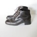 20 Dollar Sale Vintage Chunky Heel Ankle Boots - Brown Leather - Mootsies Tootsies Women 6.5M