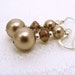 Mocha Latte bronze pearl earrings