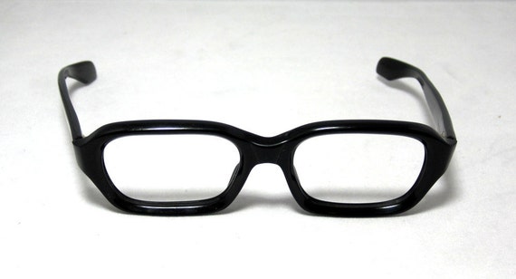 Vintage Horn Rim Eyeglasses 60s Black Mens Eye Glasses