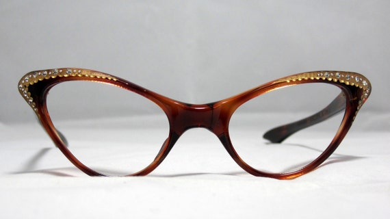 Vintage 60s Cat Eye Glasses. New Old Stock Tortoise CatEye