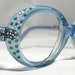 Vintage Eyeglasses 60s Rhinestone Eye Glasses Frames Turquoise Aqua