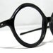Vintage Eyeglasses 60s Large Black Oval Frames