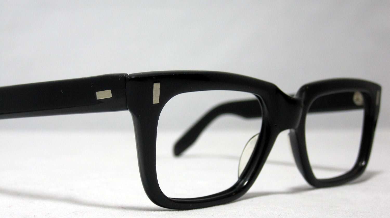 Vintage Eyeglasses Mens Horn Rim Black Glasses Clark Kent