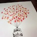 Guest book fingerprint BALLOON kit, (reserved for sksaucedo) hand drawn, Large (drawing with 6 inks)