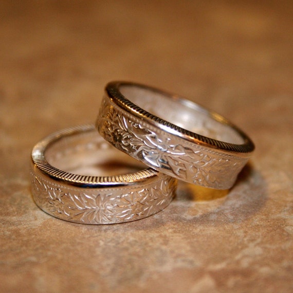 2 Franc double sided coin ring Size 7-12