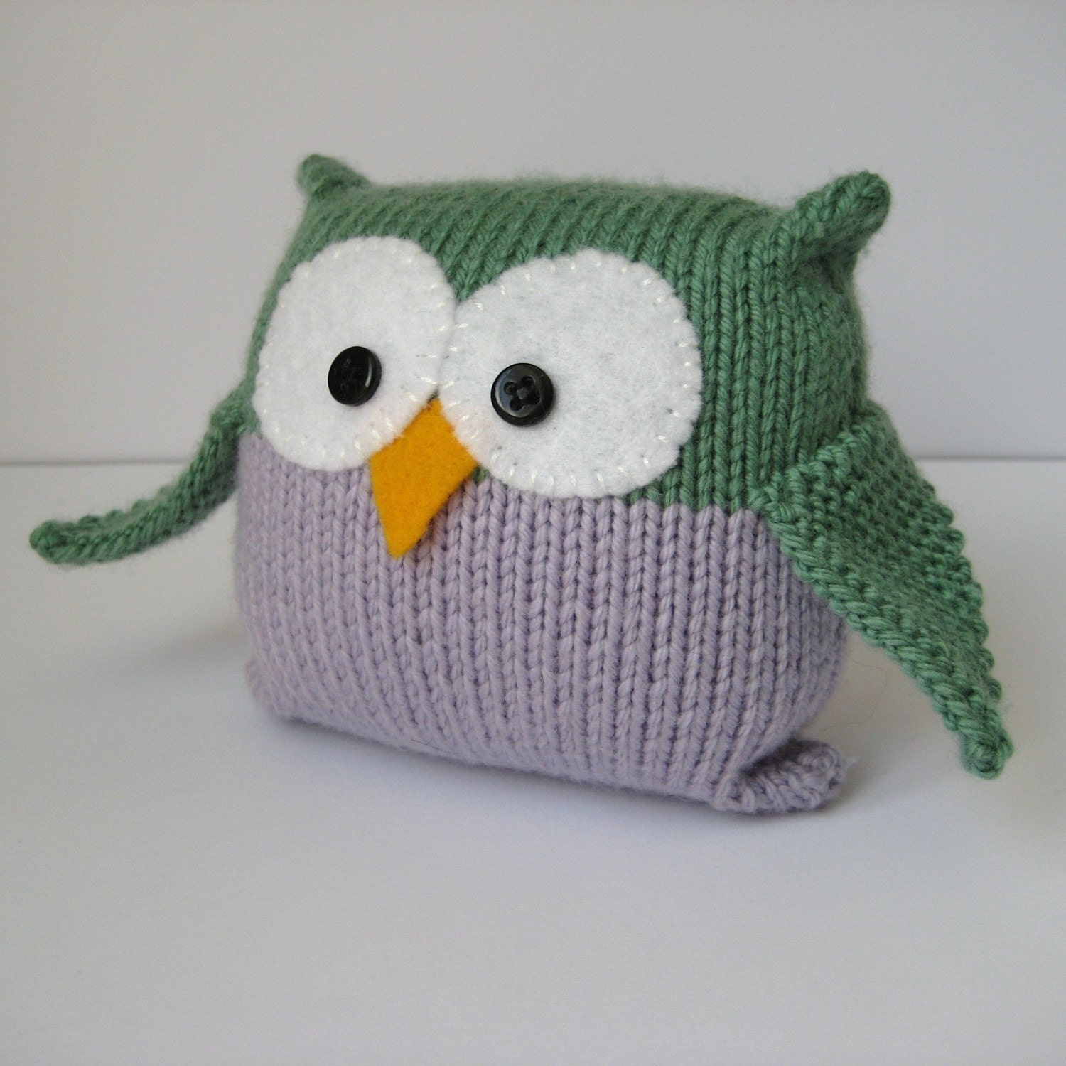 Tooley Owl toy knitting pattern by fluffandfuzz on Etsy
