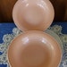 Vintage NANCY CALHOUN , Light Peach Rimmed Soup/Ceral Bowls (4)
